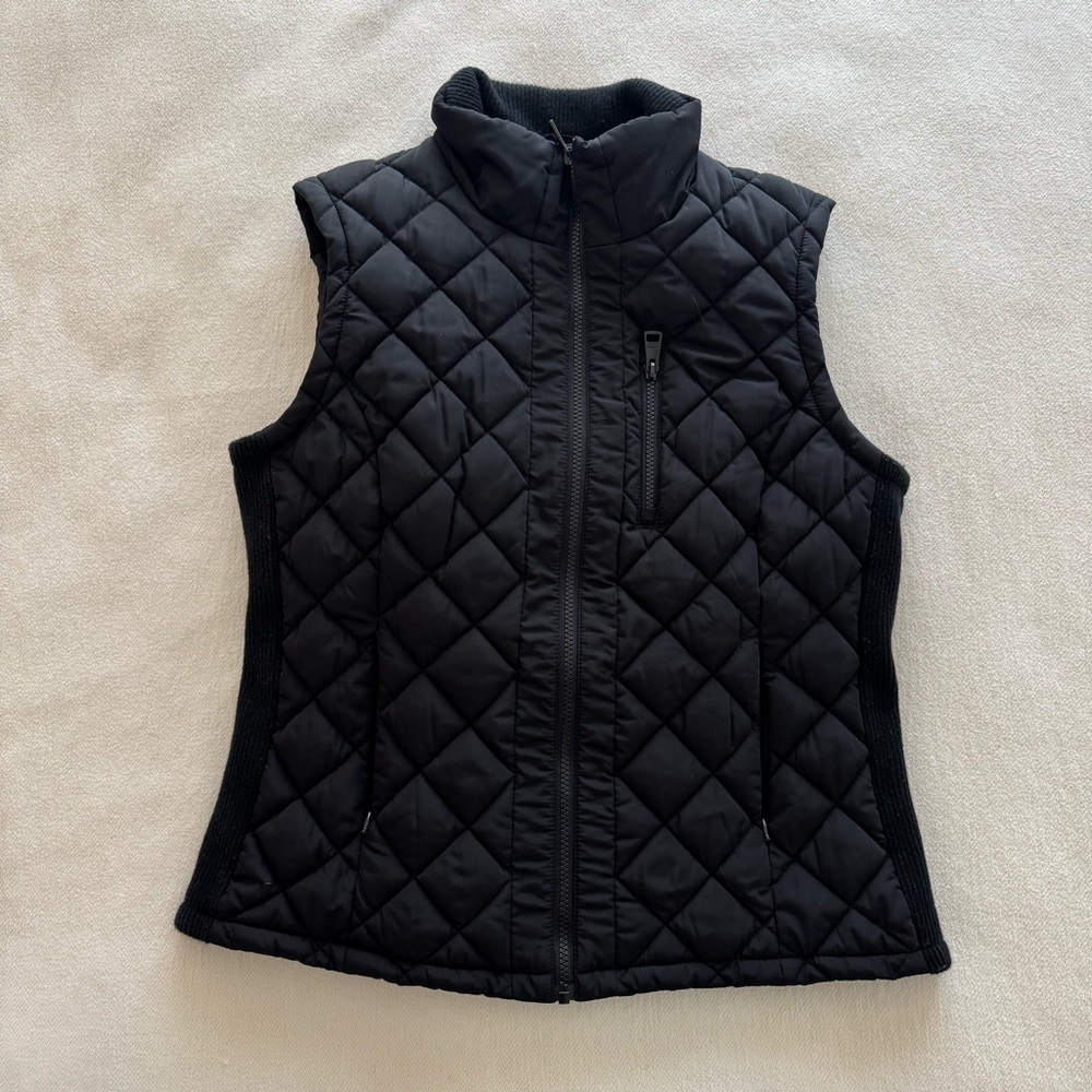 Andrew Marc Black Quilted Vest